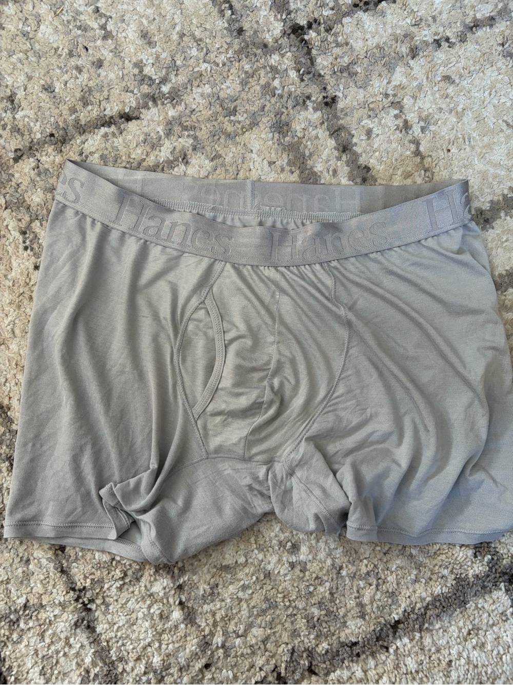 Hanes Light Gray Men’s Stretch Boxer Briefs